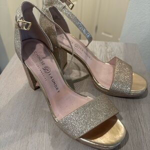Chinese Laundry Gold Glitter Women's Heels